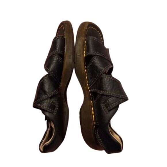 Dr. Martens Sz 13 Black Leather Childrens Sandals Open-Toe Made In England - Picture 8 of 14